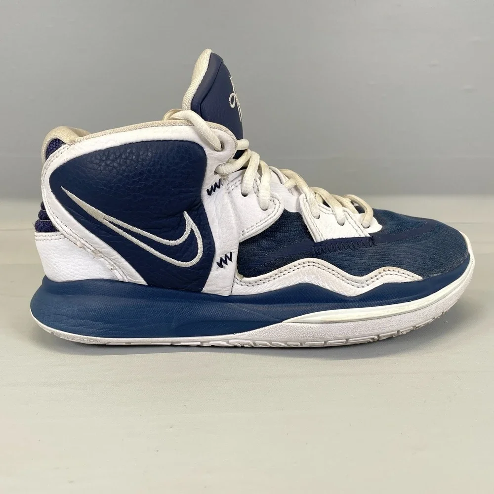 Nike Kyrie Infinity TB Basketball Shoe Youth Size 5.5 Blue White Leather Sneaker